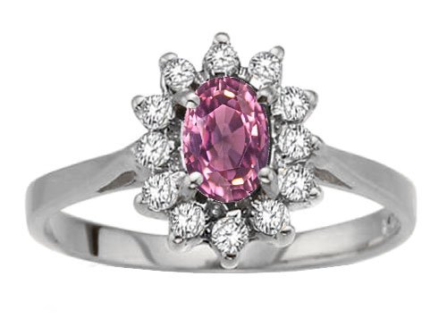 1.25 cts Genuine Pink Tourmaline Ring - 14kt White or Yellow Gold LIFETIME WARRANTEE