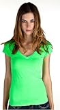 Anonymous Venice Women's Neon V-Neck T-Shirts - Green