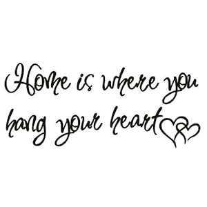 Home is where you hang your heart Wall Art Vinyl Lettering Decal Sticker Home is where you hang your heart Wall Art Vinyl Lettering Decal Sticker