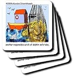 Londons Times Funny Music Cartoons - Dolphin Safe Tuba - Coasters