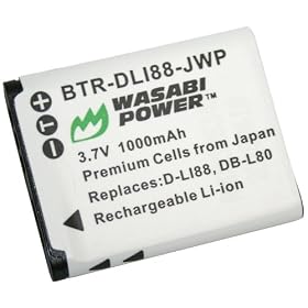 Kinamax 1000mAh DB-L80 / DB-L80AU Replacement Battery for Sanyo VPC-CA102, VPC-CG10, VPC-CG102, VPC-CG20 - Premium Japanese Cells