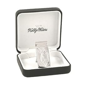 Money Clip - Golfer's Silver-plated and Rhodium Polished Golf Bag and Clubs Money Clip By Kelly Waters