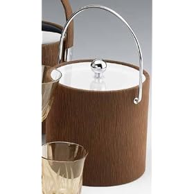 Kraftware 45165 Tanglewood Baked Clay 3 Quart Ice Bucket with Bale Handle and Lucite Cover by Kraftware