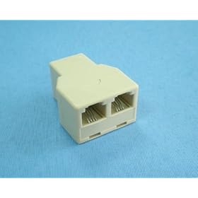 【クリックで詳細表示】「172」5個セット RJ11中継分岐コネクターモジュラー6極4芯 1to2-525727