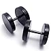 KONOV Jewelry Stainless Steel Men Unisex Round Stud Earrings Set, 2pcs, Color Black, 10mm