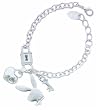 7.5 inch Clear Reversible Bunny Bracelet