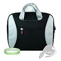 Amazon Kindle DX 2-Tone Tag Series Carrying Case ( Black - Silver ) + White Rapid Kindle DX Car Charger + Live*Laugh*Love Wrist Band!!! (Kindle DX Not Included)