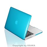 Osaka ® AIRY/GLOSSY series Crystal Case/Cover for newest 13" RETINA MacBook Pro Aluminum Unibody (A1425 and A1502, Black keys, withOUT DVD rom, 13.3-inch diagonal screen) (Aqua Blue - Airy)