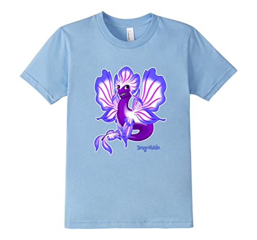 Orchid Dragon T-Shirt - Kids 10 - Baby Blue