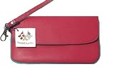 Baekgaard Leather Slim Wristlet Azalea/Turquoise Vera Bradley