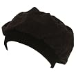 Solid Ribbed Beret Tam Slouch Lined Cap Hat Charcoal Gray Small Medium