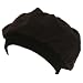 Solid Ribbed Beret Tam Slouch Lined Cap Hat Charcoal Gray Small Medium