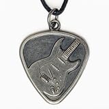 Music Jewelry- Guitar Electric, Pick Cord, Large, Alloy