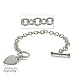 Heart Charm Bracelet Sterling Silver Ladies Engravable