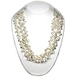 HinsonGayle AAA Ultra-Luster White Keshi Pearl Rope Necklace 75 inches
