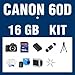 Canon EOS 60D 18 MP CMOS Digital SLR Camera Body + 16 GB Memory & Accessories Bundle