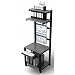 LAN Computer Rack 24 x 24 -Black Frame, Maple Surface