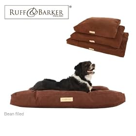 Ruff & Barker� Large Dog Bean Bag - BROWN Faux Suede Bean Bags for Dogs - Large / Medium Dogs (41")