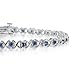 XOXO Natural Sapphire Bracelet in 14k White Gold