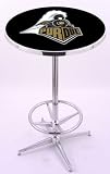 Purdue University Chrome Pub Table With Foot Rest