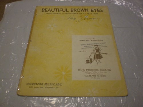 BEAUTIFUL BROWN EYES ARTHUR SMITH 1951 SHEET MUSIC FOLDER 529