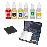 Gold Platinum Silver Test Kit & 100 x 0.01g Digital Pocket Scale