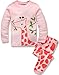Babypajama Deer Little Girls' Pajamas Set 100% Cotton Organic pyjamas Pink Size 5 Years