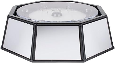 Cal-Mil IP501-110 24" x 14" Rotating Ice Carving Mirror Pedestal with Drainage Hose and 110V LED Lighting