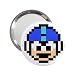 2.25 Inch Handbag Mirror of Vintage Retro Megaman (Mega Man) Mask Sprite Graphic