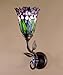 Mende Series Meadowbrook Violet Flower Tiffany Wall Sconce - DLE-TW101056