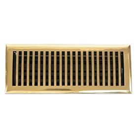 Brass Elegans Solid Brass 2.25x12" Contemporary Floor Register- Polished& Lacquered Brass