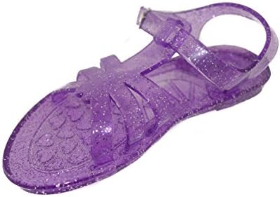 Toddler Girls Glitter Jelly Sandals - Purple/11-12