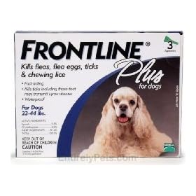 Merial Frontline Plus Flea and Tick Control for Dogs and Puppies