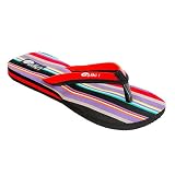 Alki'i Rainbow Red Strap Women's Flip Flop
