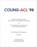 Review Morgan Kaufmann  / COLING Proceedings 1998