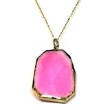 Charlene K Pink Jade Gemstone Pendant