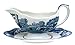 Spode Blue Italian Earthenware 2-Cup Sauce Boat and Stand