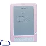 Premium Rubberized Silicone SKin Case (Pink) with Free Carabiner Key Chain for the Amazon Kindle DX (9.7 Inch Screen)