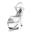TipJar Sexy Stripper Shoes Exotic Shoes Dancer Shoes Pole Dancers Shoes White Glitter
