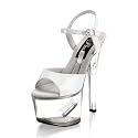 TipJar Sexy Stripper Shoes Exotic Shoes Dancer Shoes Pole Dancers Shoes White Glitter