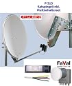P213 Gibertini Sat Spiegel OPL 85 85 cm grau inkl. Multischalter