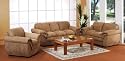 3pc Sofa Loveseat Chair Set Mocha Brown Microfiber