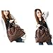 Oryer Fashion Women PU Leather Hobo Chain Weaving Woven bag Handbag Double Use Shoudler Bag(Deep Brown)