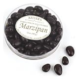 Dark chocolate panned marzipan, 12 oz.