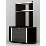 JKプラン コーナーテレビ台 鏡面塗装タイプ ハイタイプ コーナー ダークブラウン&ホワイト tv-243(3-1)
