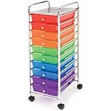 Seville Classics 10-Drawer Organizer Cart, Multi Color (2, Multi-color)