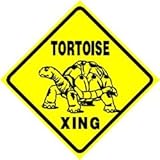 TORTOISE CROSSING land turtle pet zoo sign
