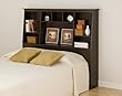 Tall Double / Queen Storage Headoboard in Espresso Finish By Prepac Furniture