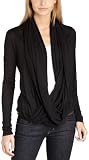 Kensie Women's Fine Gauge Cardigan With Attached Scarf