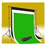 CowboyStudio 10' X 12' Black, White & Chromakey Green Muslin Backdrops with Support System and Carry Bag
